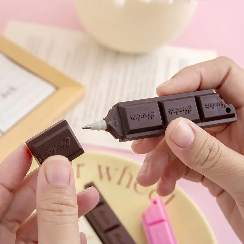 80 Pages/Set Creative Chocolate Shaped Pocket Notebook& Pen Set