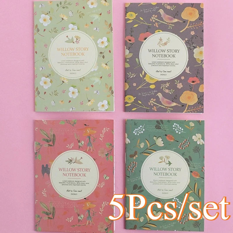 5Pcs Little Notebooks Anime Cartoon Notepad Planner Journal
