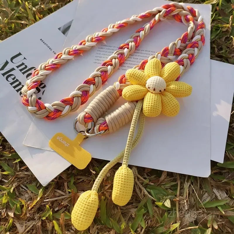 Sunflower crossbody phone hanging rope