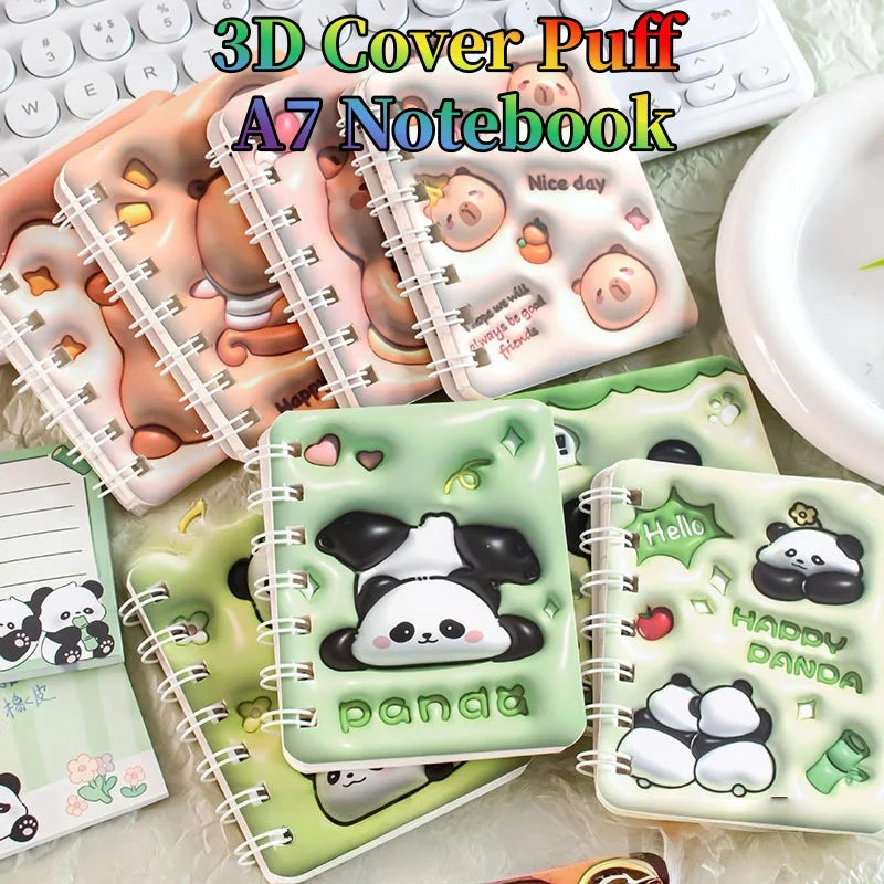 3D Cover Puff A7 Notebook