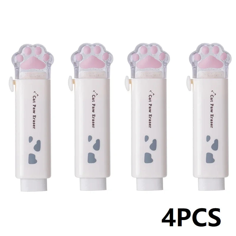 4PCS Children's School Rubber Eraser Pencil Stationery