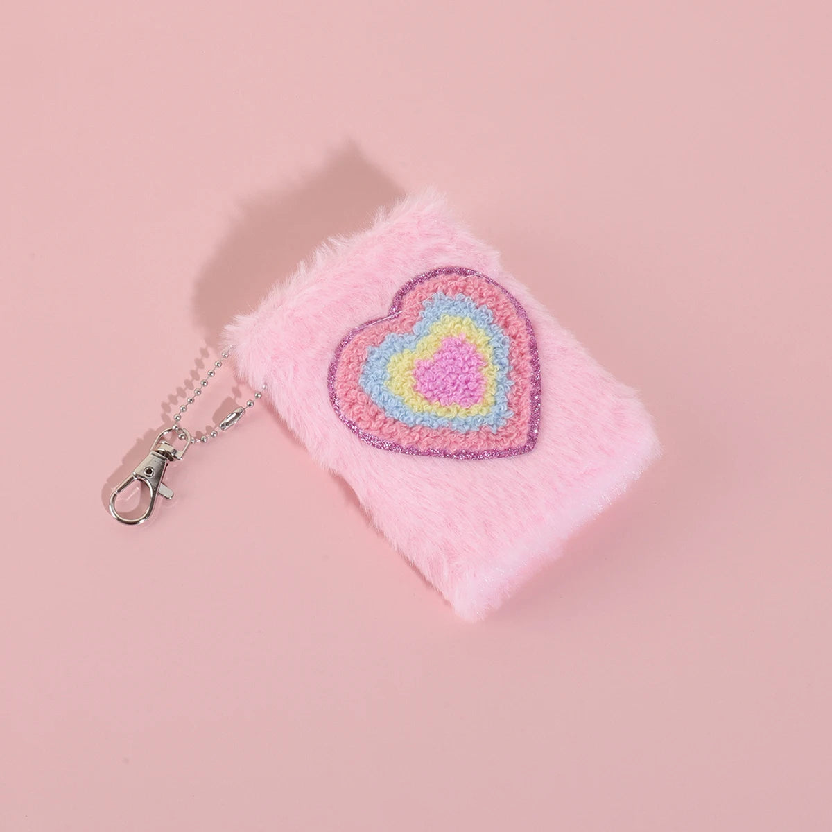 Cute Fluffy Butterfly Heart Embroidery Notebook