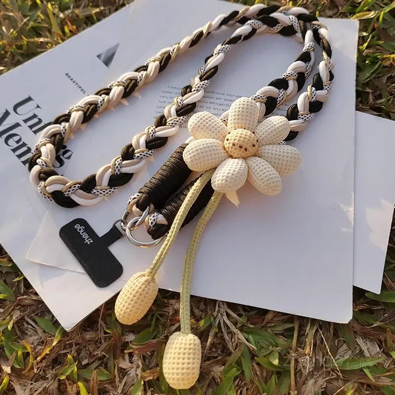 Sunflower crossbody phone hanging rope