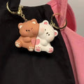 1Pair Cute Resin Bear Couple Magnetic Keychain
