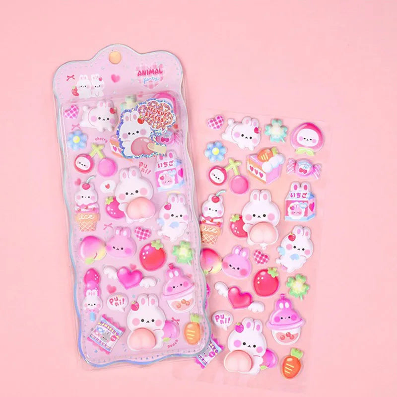 Cute Bunny Stereo Foam Stickers