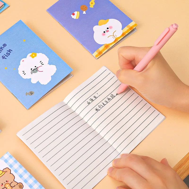 5Pcs Little Notebooks Anime Cartoon Notepad Planner Journal
