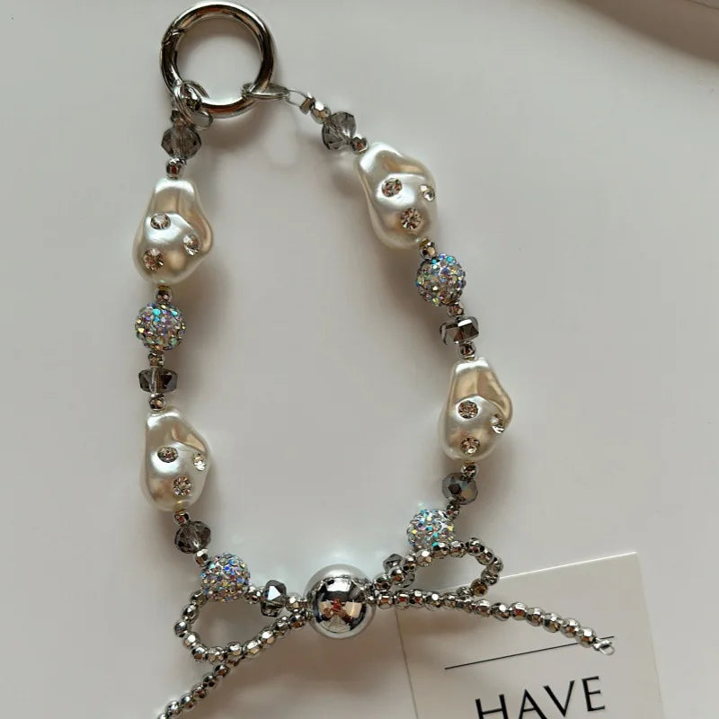 Luxury Pearl Crystal Bead Key Chains