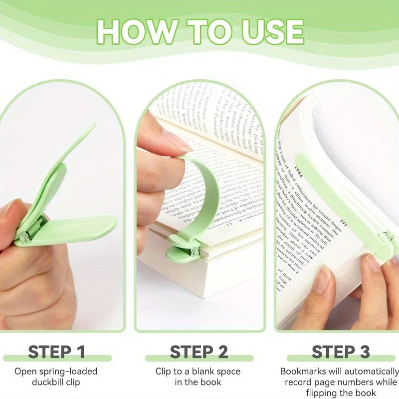 3/6Pcs 3 colors silicone bookmark