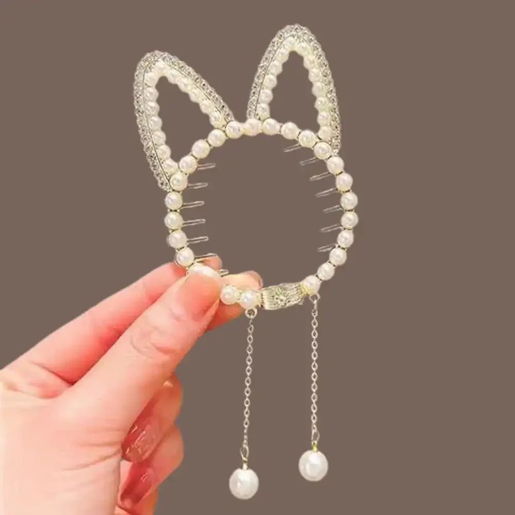 Flower Tassel Hair Clip Women