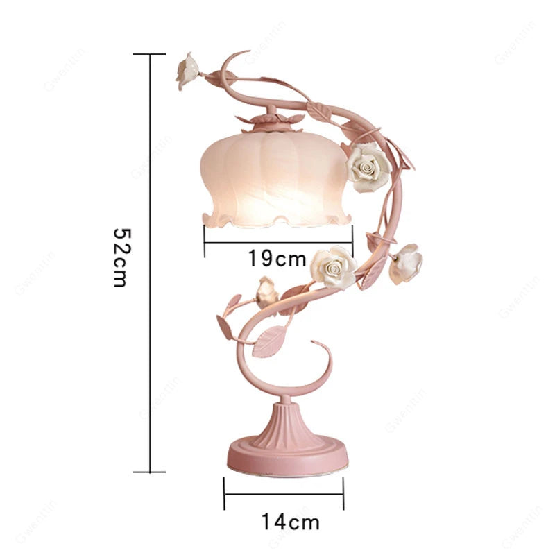 Romantic pink table lamp