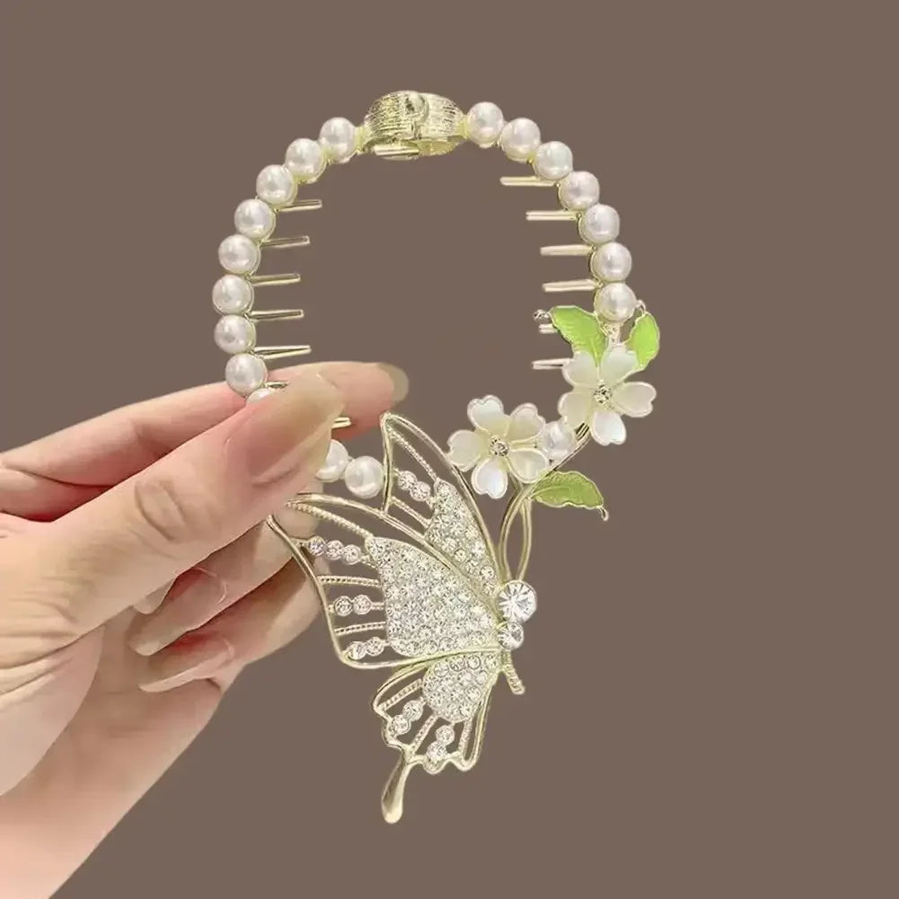 Flower Tassel Hair Clip Women